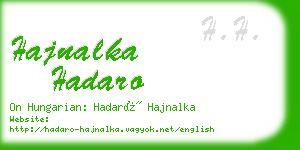 hajnalka hadaro business card